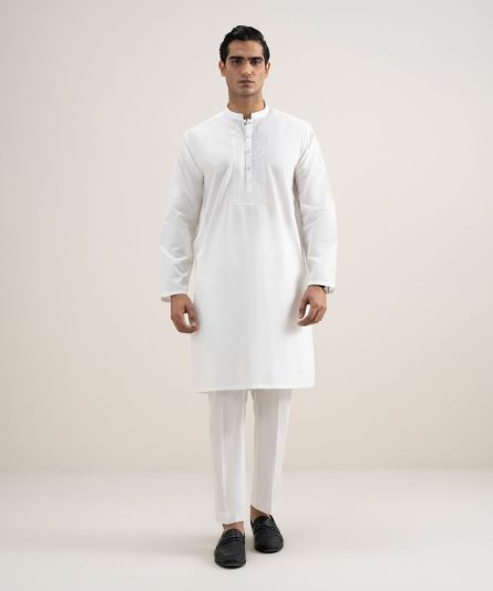 Embroidered Cotton Kurta