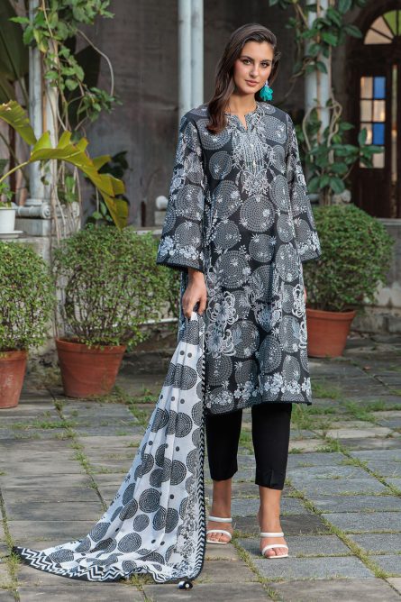 3 Piece Printed Lawn Suit B-62012