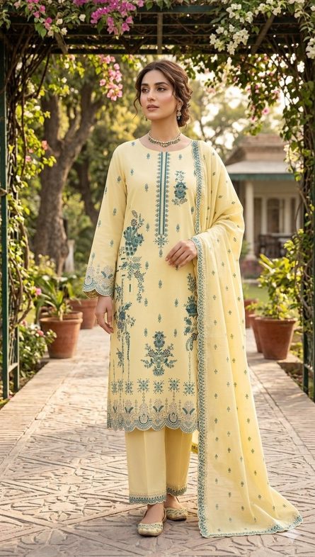 Alkaram | Embroidered Lawn | 3 Piece